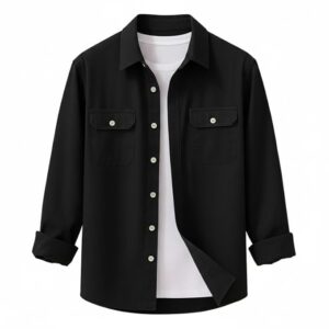 DEELMO Men’s Stylish Cotton Blend Casual Shirt || Full Sleeve Button-Down Shirt with Dual Flap Pockets || Comfortable Breathable Fabric || Perfect for Casual Office and Outing Wear